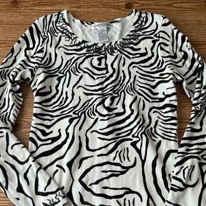 Vintage zebra print long sleeve